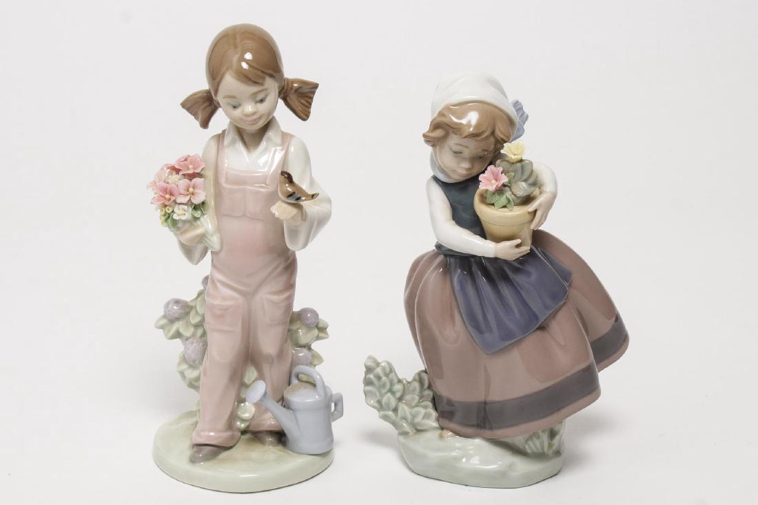 Lladro "Spring is Here" & "Spring" Girls & Flowers (1 of 5)