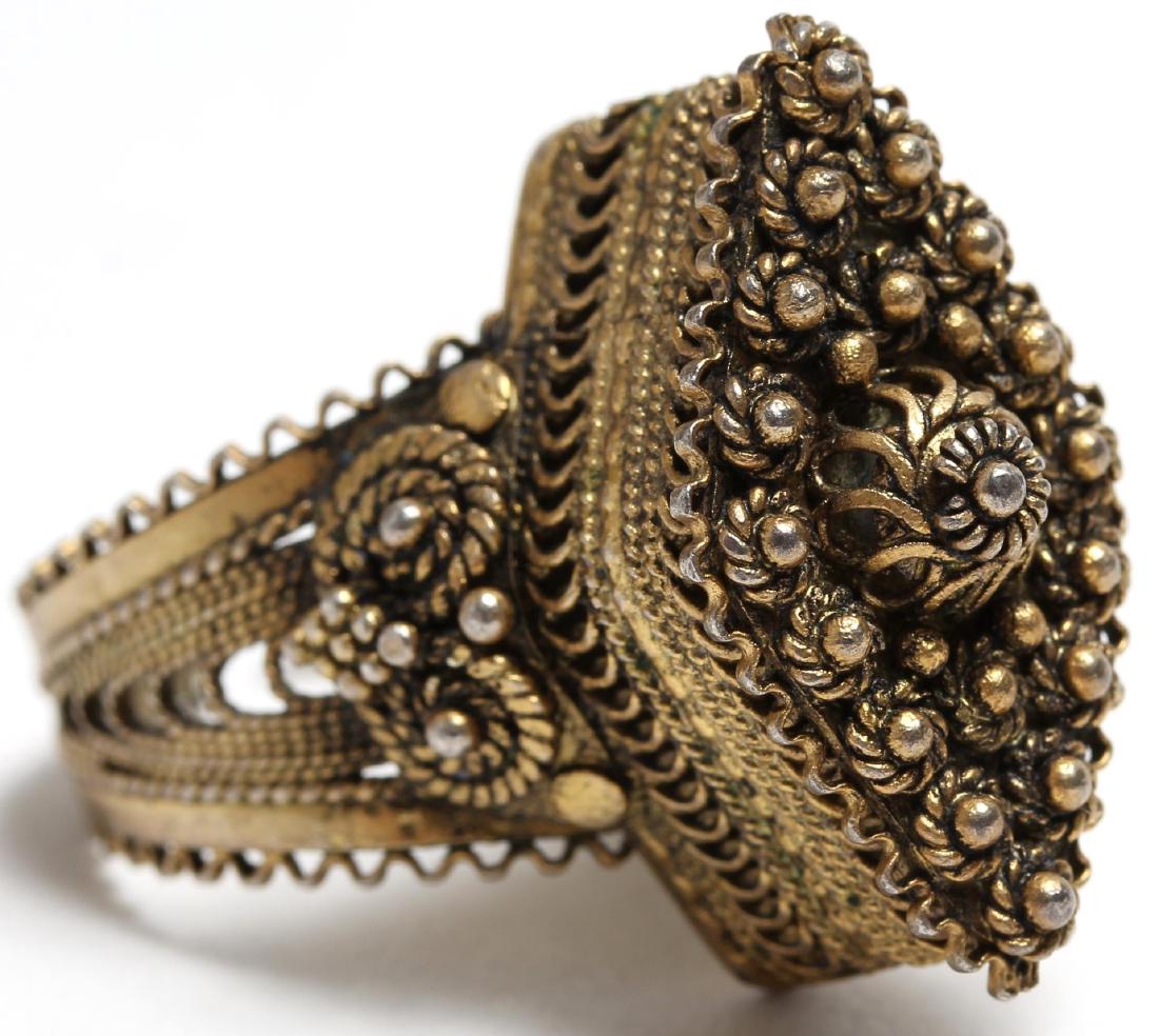 Yemenite Tribal Silver Tower Ring, Vintage (1 of 5)