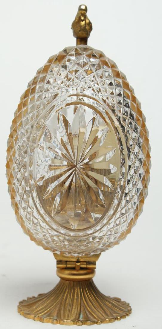 French Pressed Glass & Ormolu Perfume Jar (1 of 3)