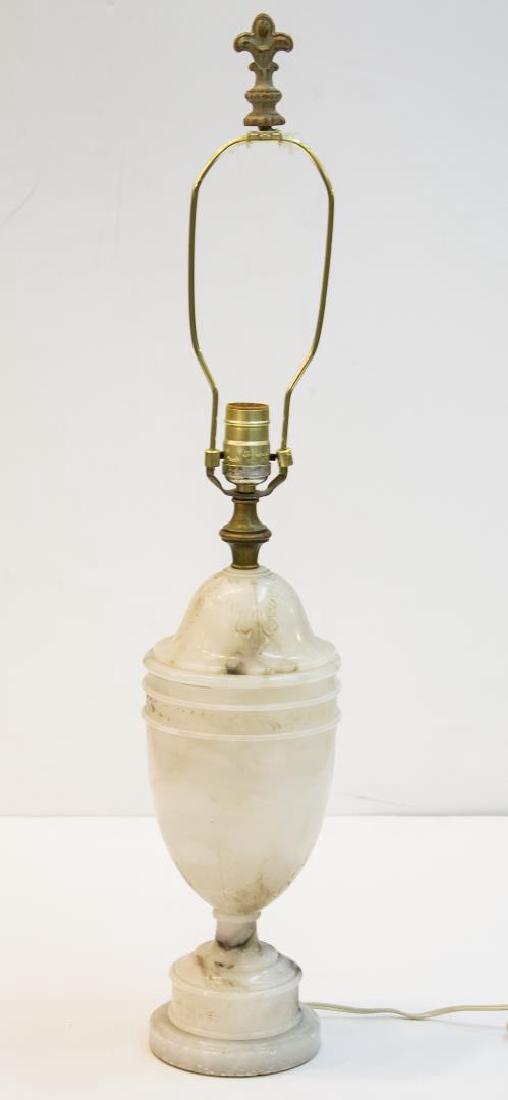 Neoclassical White Alabaster Table Lamp (1 of 2)
