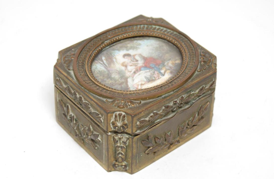 French Gilt Bronze Sewing Box, Antique (1 of 4)