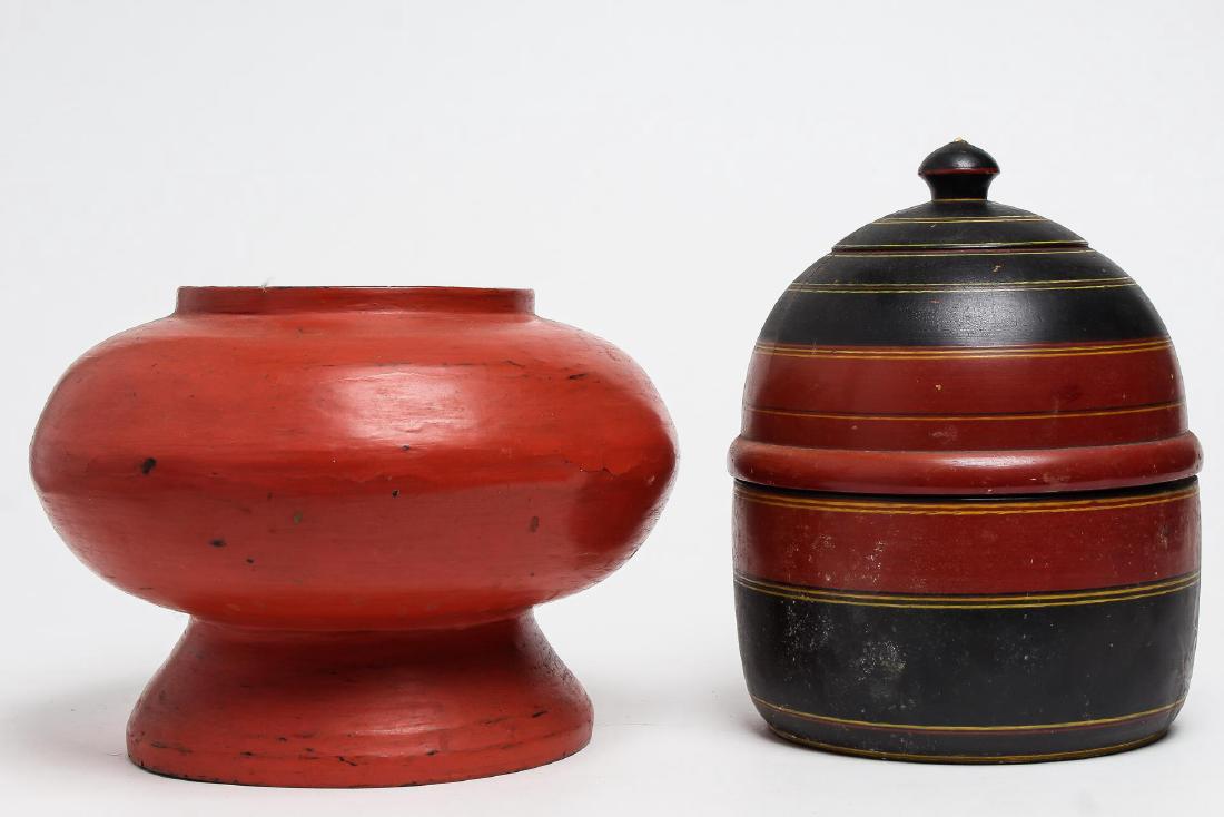 Asian Storage Containers, Wood & Woven, 2 (1 of 2)