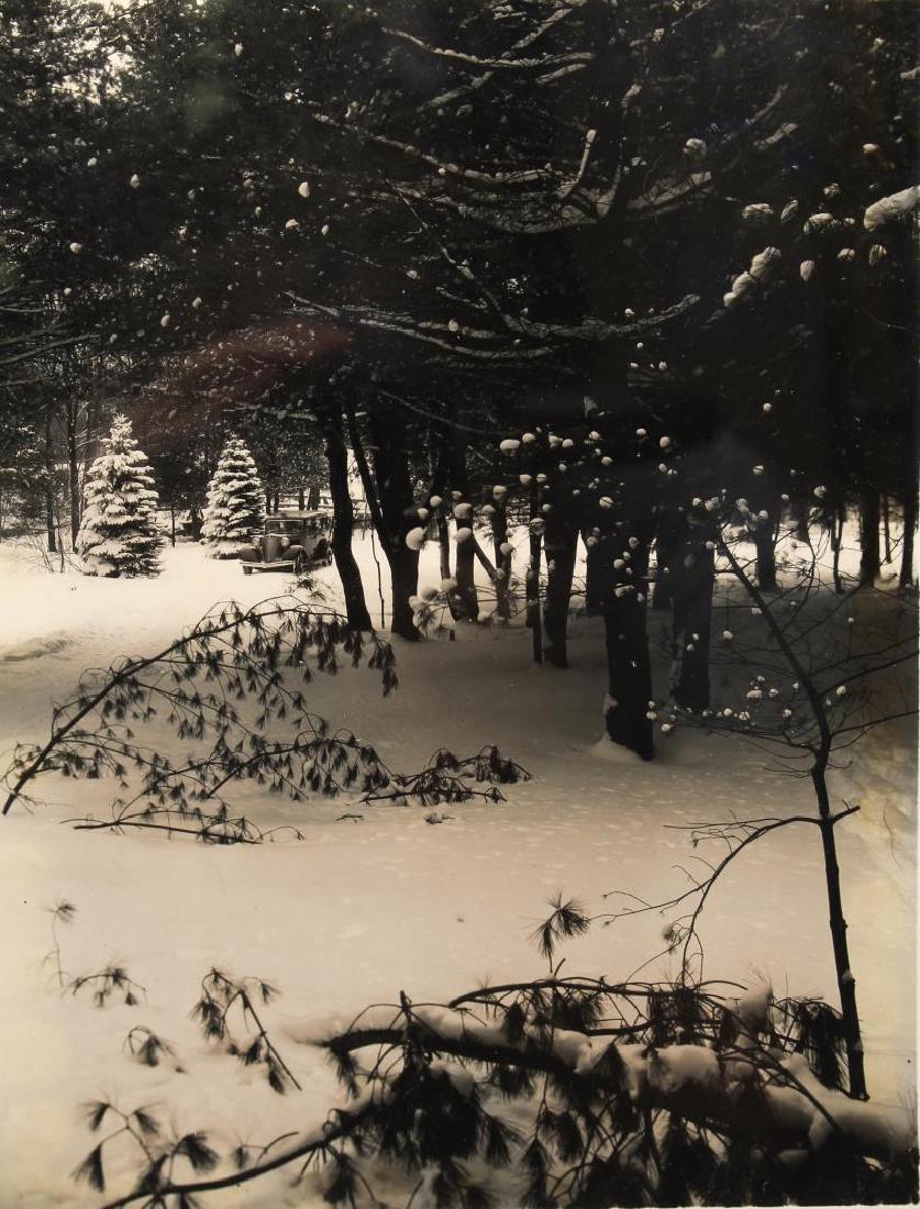 Silver Gelatin Print of Vintage Ford in Winter (1 of 2)