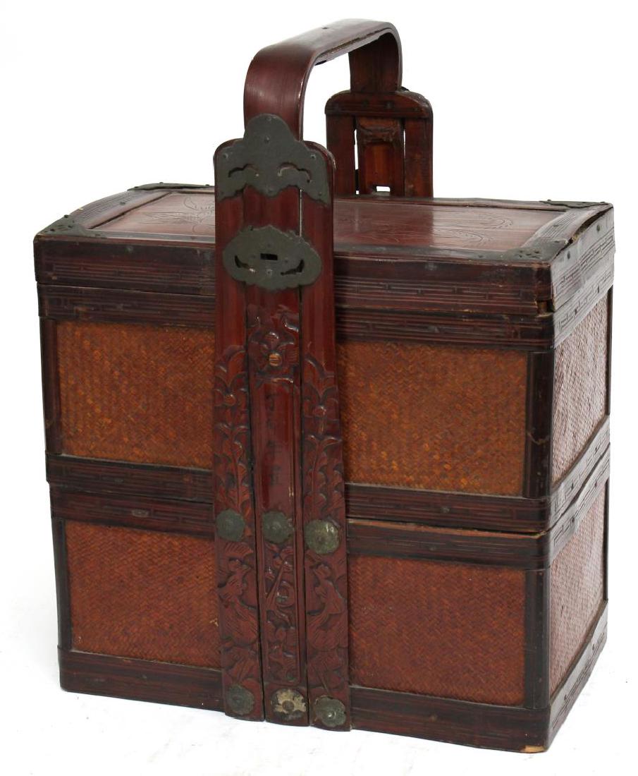 Vintage Chinese Stacking Food Containers Carrier (1 of 4)