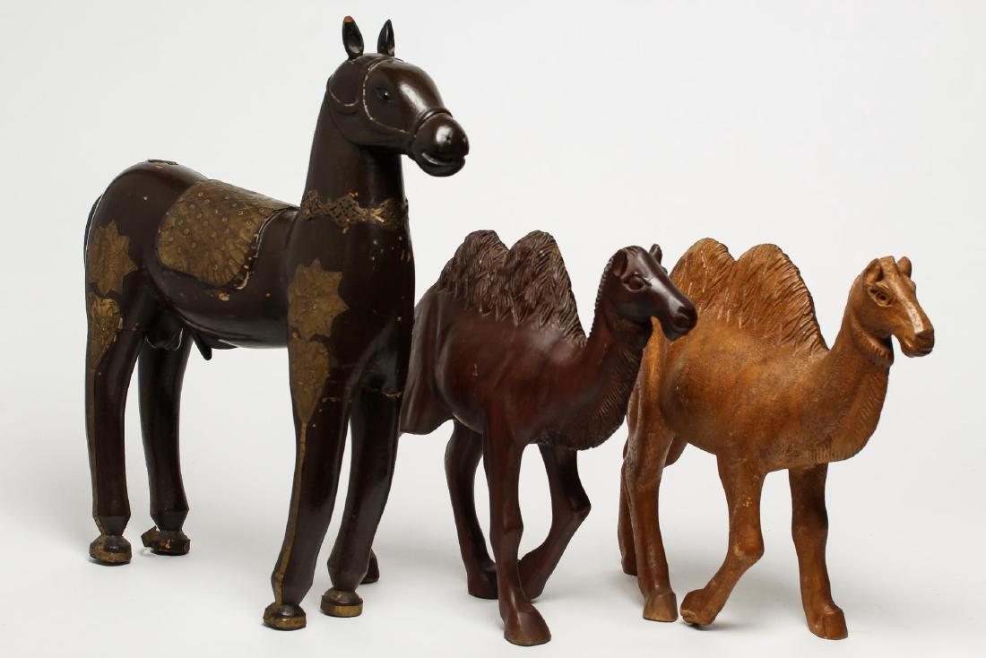Animal Figures, 3 in Carved Wood (1 of 3)