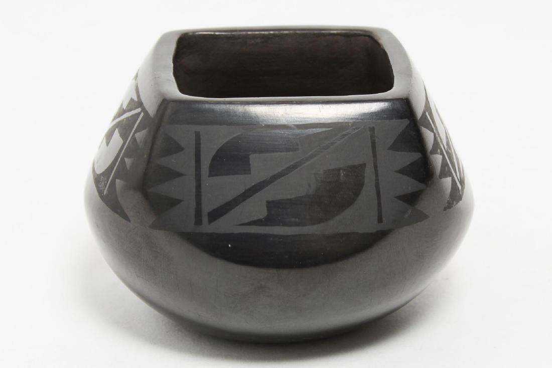 Florence Naranjo San Ildefonso Black Pottery Jar (1 of 4)