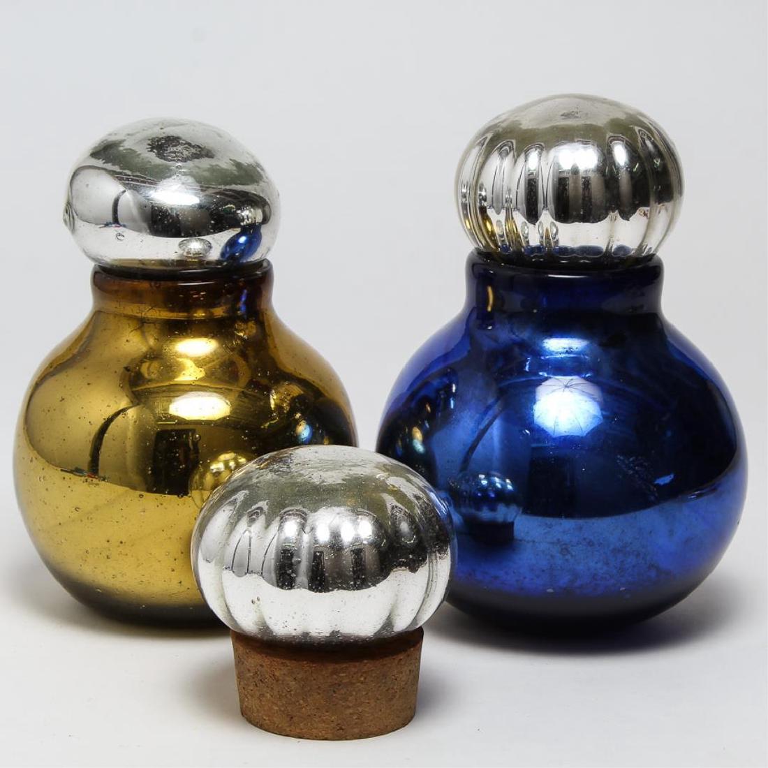 Mercury Glass Items- Cobalt Blue & Yellow Vases (1 of 1)