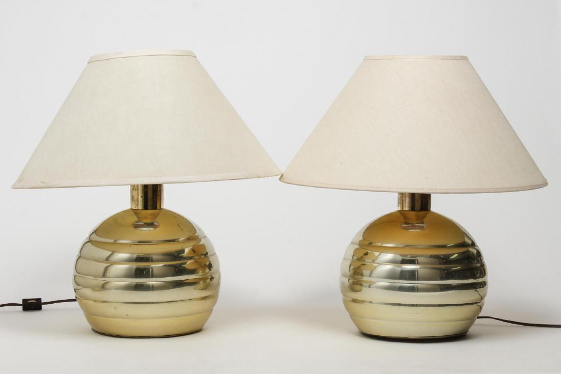 Mid-Century Modern Brass Table Lamps (1 of 2)