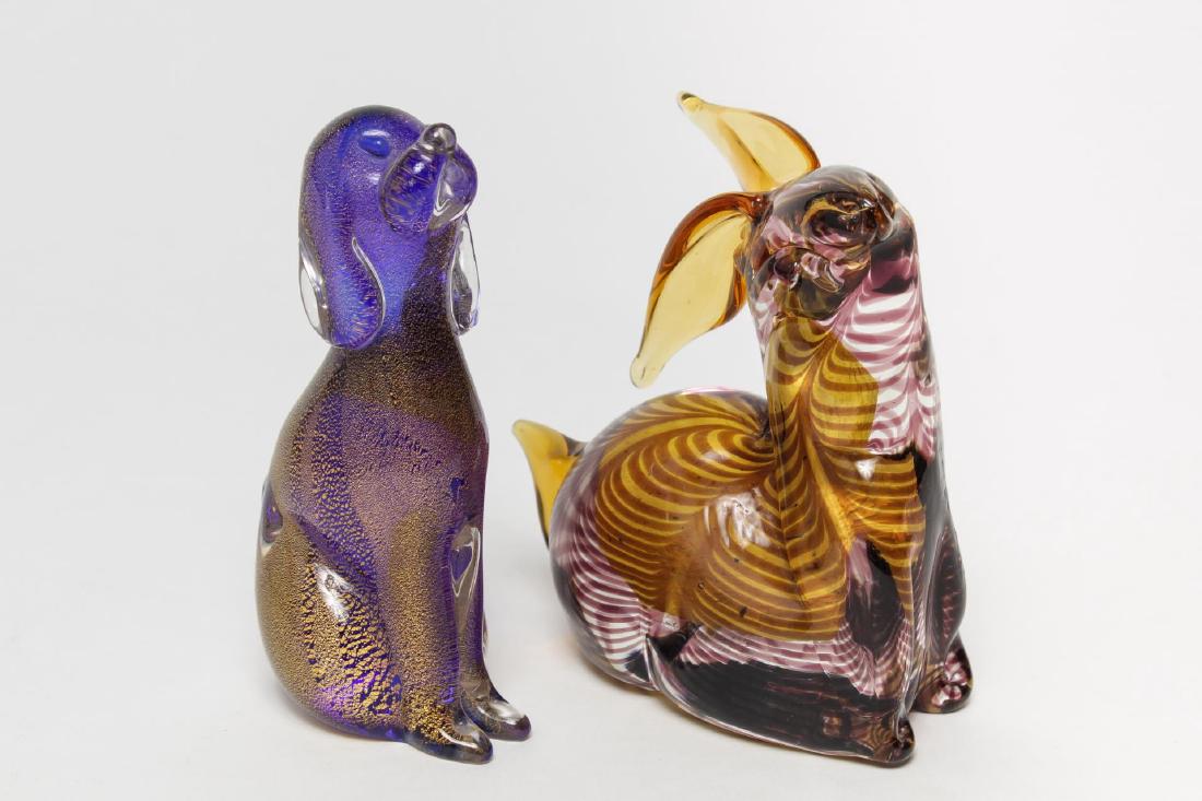 Italian Murano Glass Animal Figures, 2 Vintage (1 of 5)
