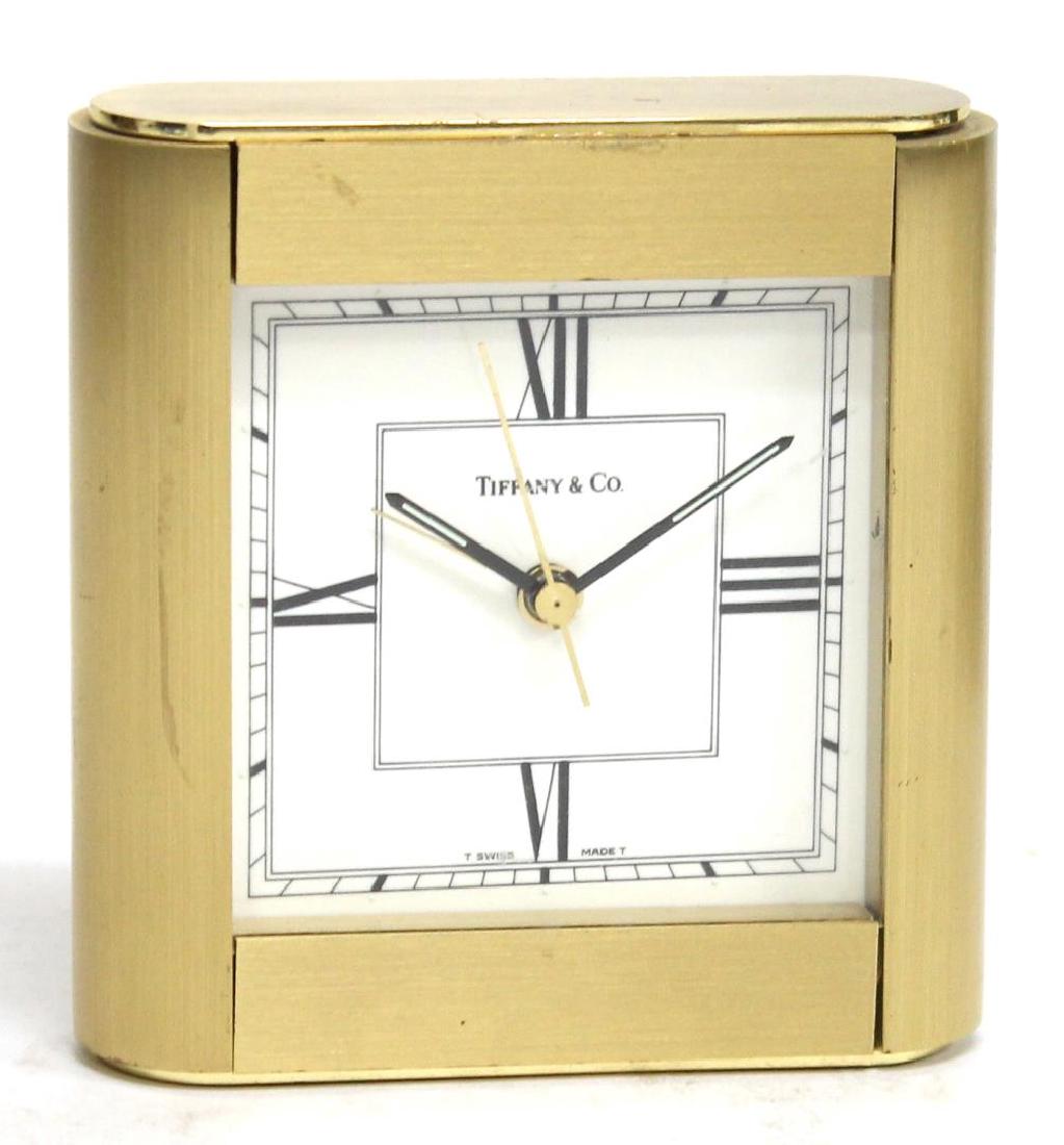 Vintage Tiffany Brass Desk Clock (1 of 4)