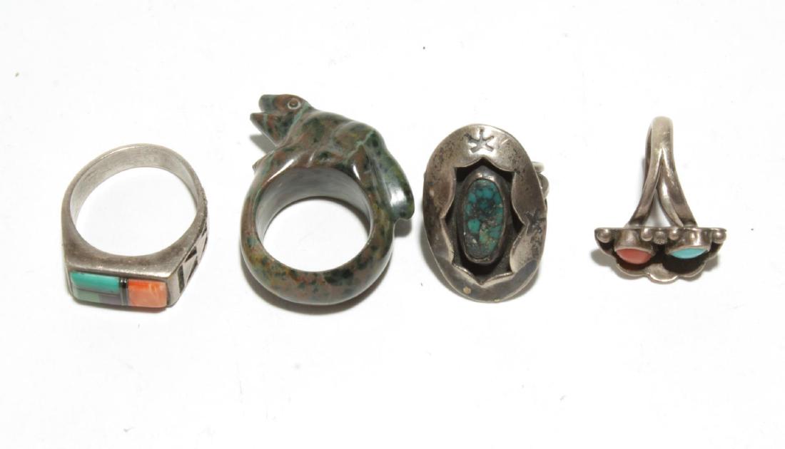 Native American Silver & Turquoise & Fetish Rings (1 of 8)