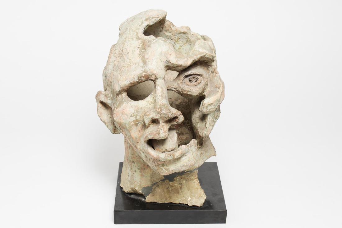 Mid-Century Modern Clay Sculpture- Head of a Man (1 of 4)