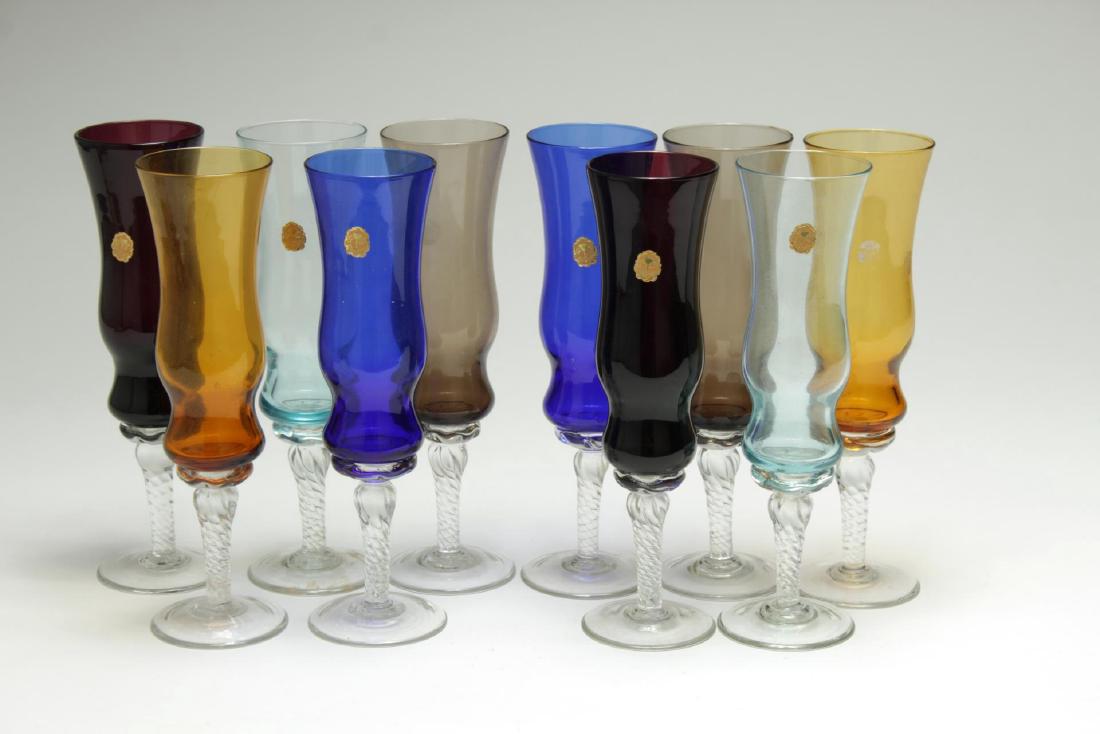 GD Cristal Venetian Colored Wine/Spirits Glasses (1 of 9)