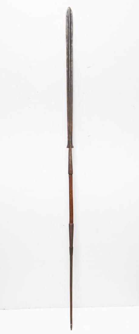 African Steel & Wood Lion Spear (1 of 4)