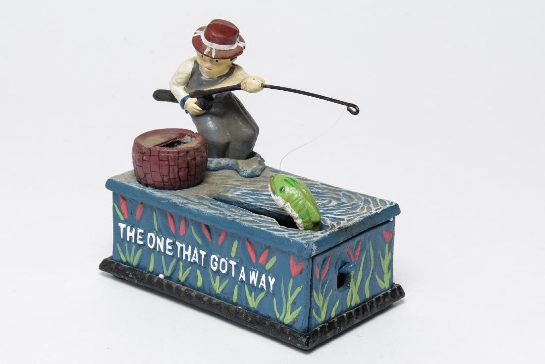 Cast Iron Mechanical Bank, "The One that Got Away" (1 of 3)