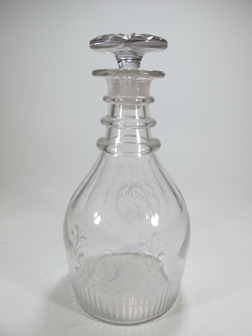 19th C Masonic glass decanter (1 of 6)