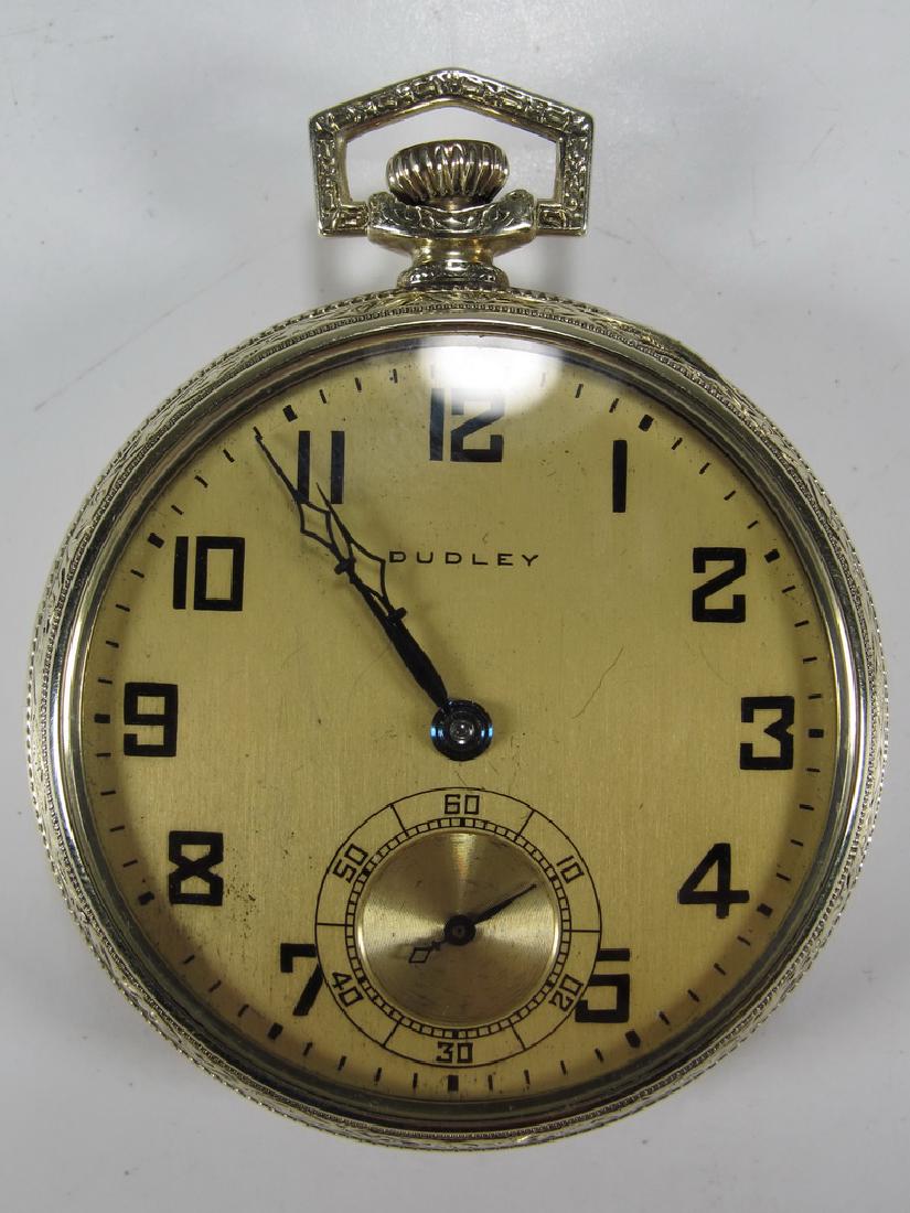 Vintage Dudley Masonic 14k gold filled pocket watch (1 of 5)