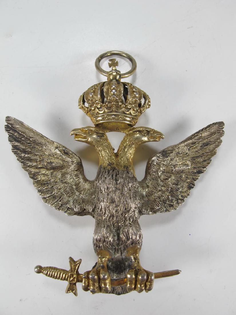 Antique Masonic sterling with gold collar jewel (1 of 4)