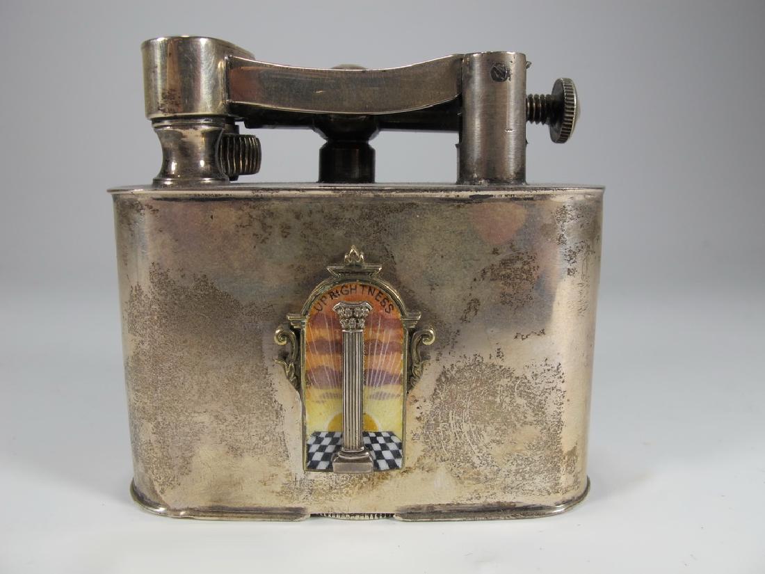 Antique Cartier Masonic sterling & enamel lighter (1 of 5)