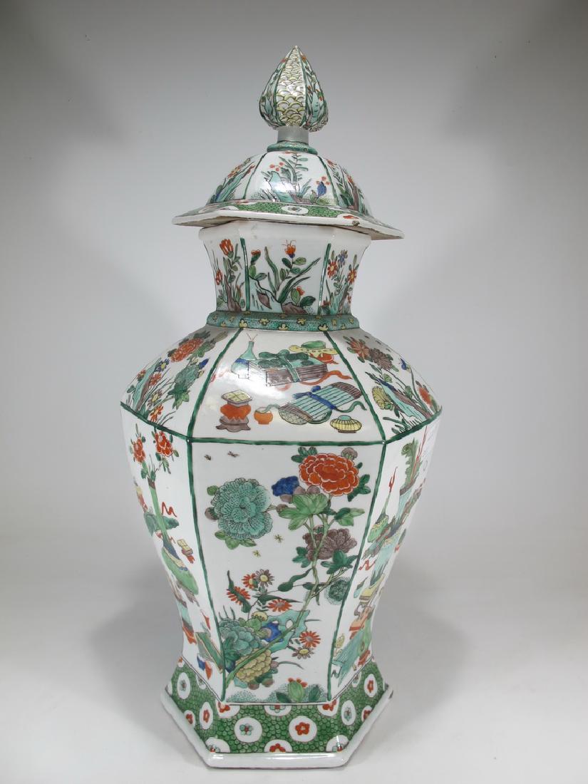 Huge antique Oriental porcelain lided vase (1 of 9)