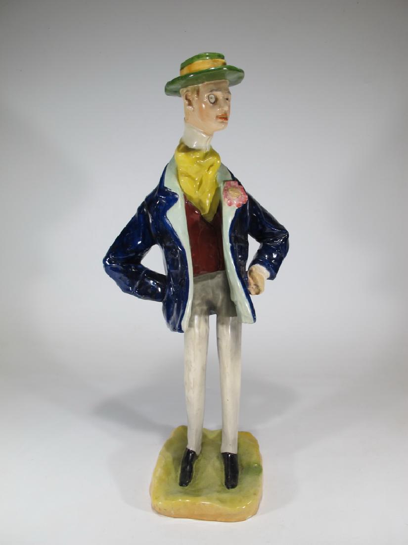 Antique Austrian Amphora porcelain man statue (1 of 9)