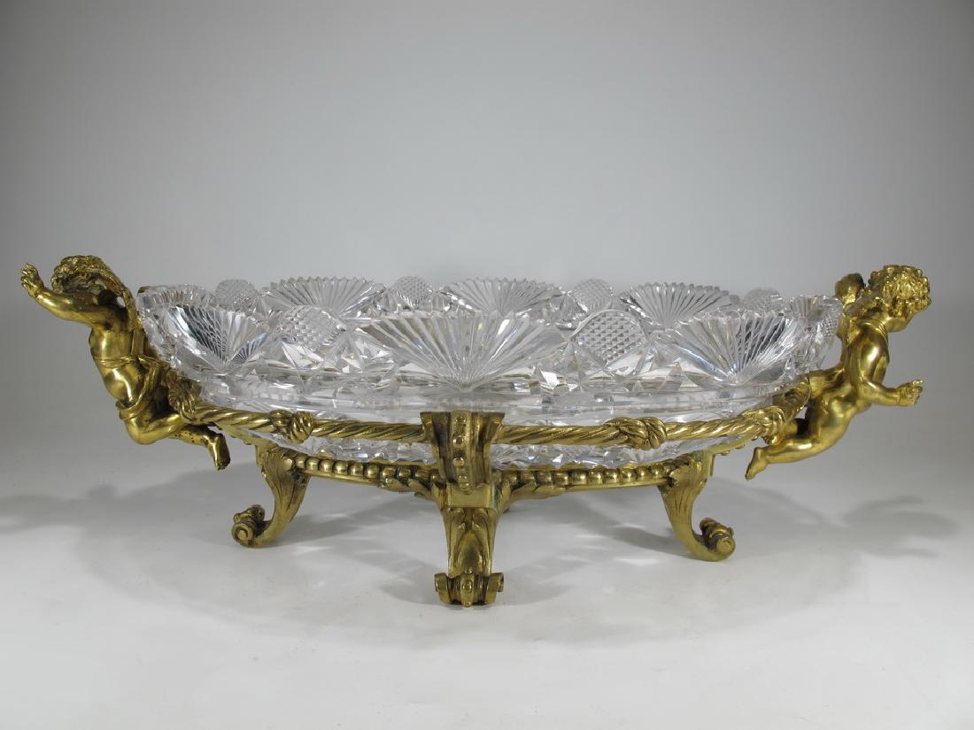 Antique French Baccarat bronze & crystal centerpiece (1 of 10)