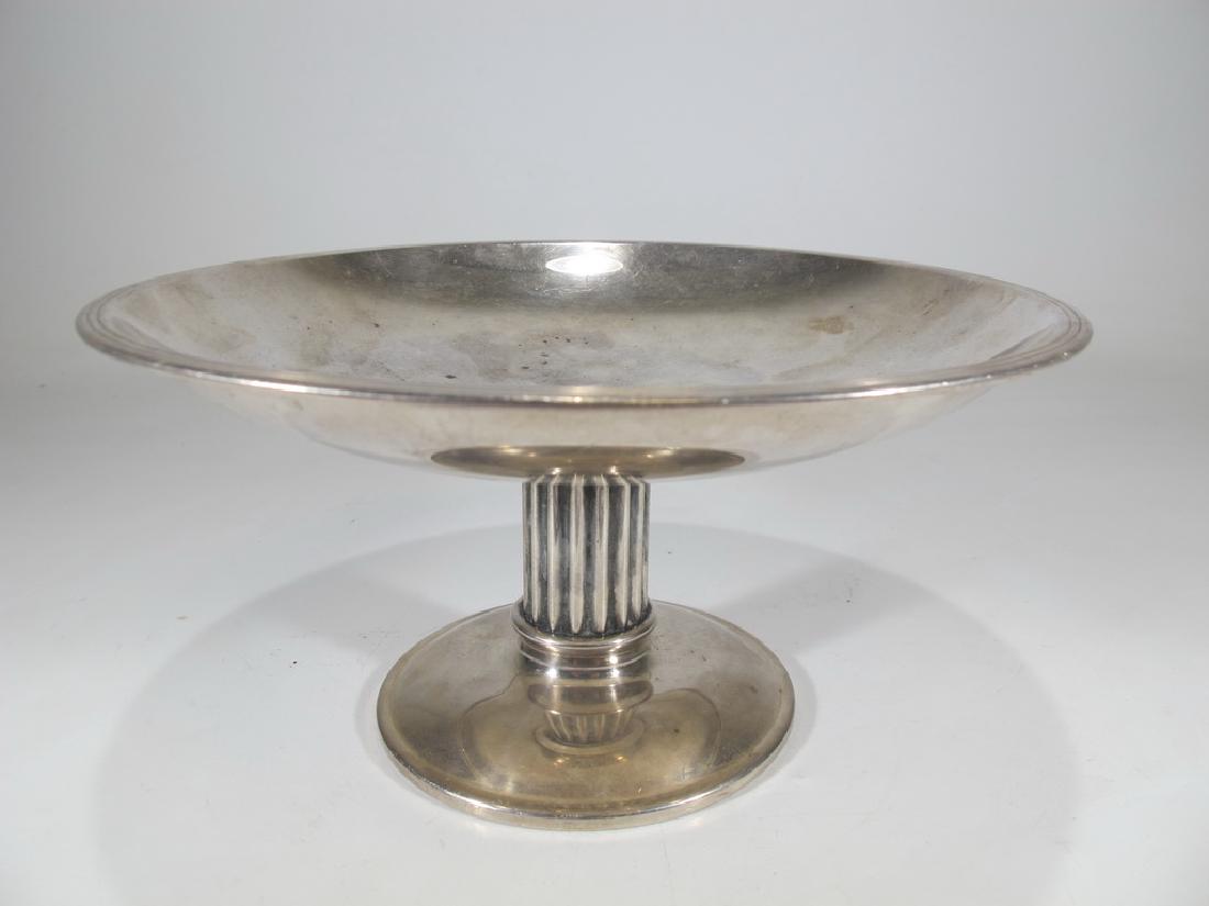Vintage Art Deco metal centerpiece from Denmark: Vintage Art Deco metal centerpiece from Denmark, marked. 4 1/2" H x 8 3/4" W. Shipping in USA or International please contact both UPS stores for quote: James Lawrence, UPS Store 4356, 954-463-0444, F