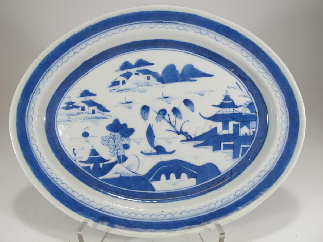 Antique Chinese Export Canton porcelain tray (1 of 5)