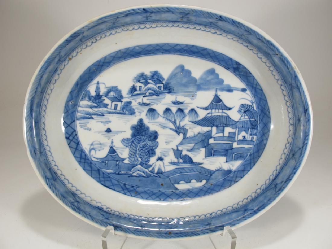 Antique Chinese Export Canton porcelain tray (1 of 7)