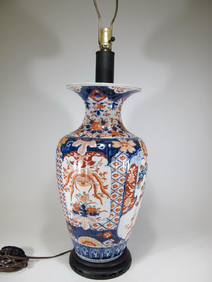 Vintage Japanese Imari large porcelain lamp (1 of 8)