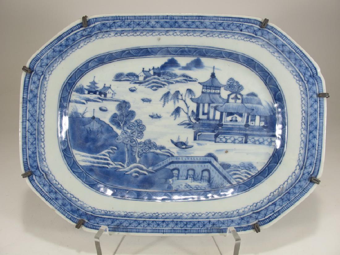 Antique Chinese Export Canton porcelain tray (1 of 6)