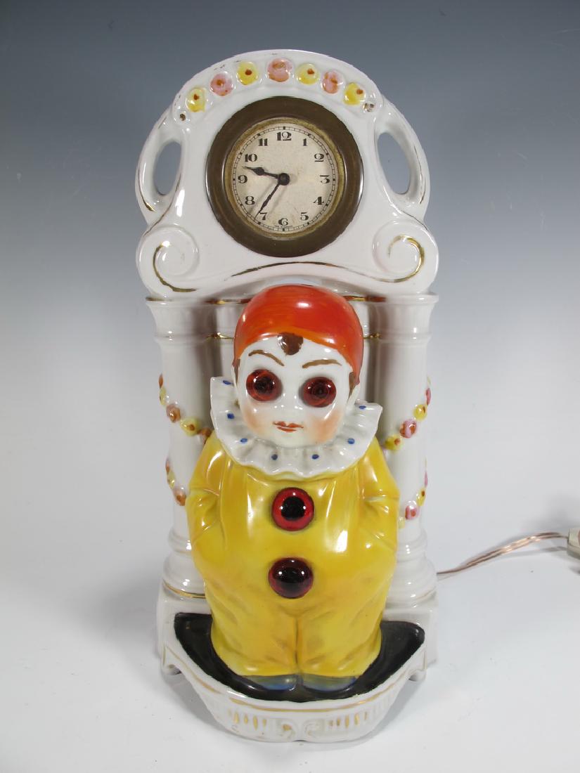 Antique German porcelain clock and lamp (1 of 5)