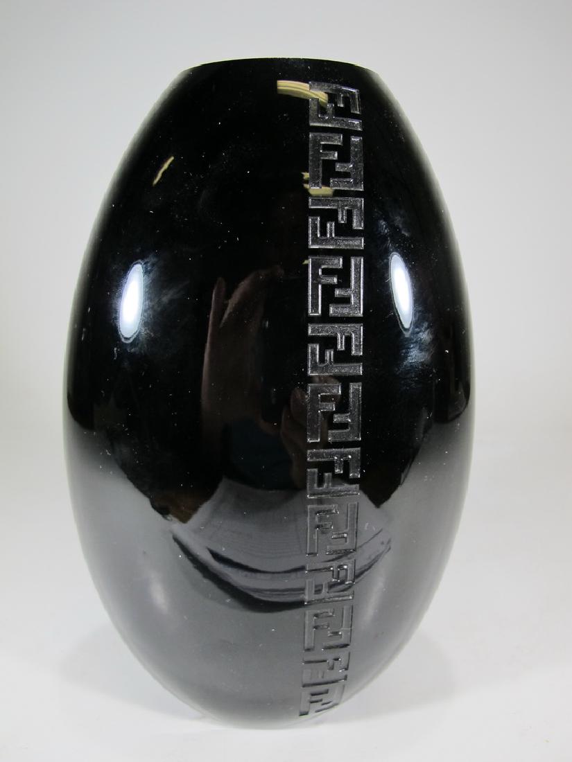 Fendi Casa Murano Logo-Etched Glass Vase (1 of 6)