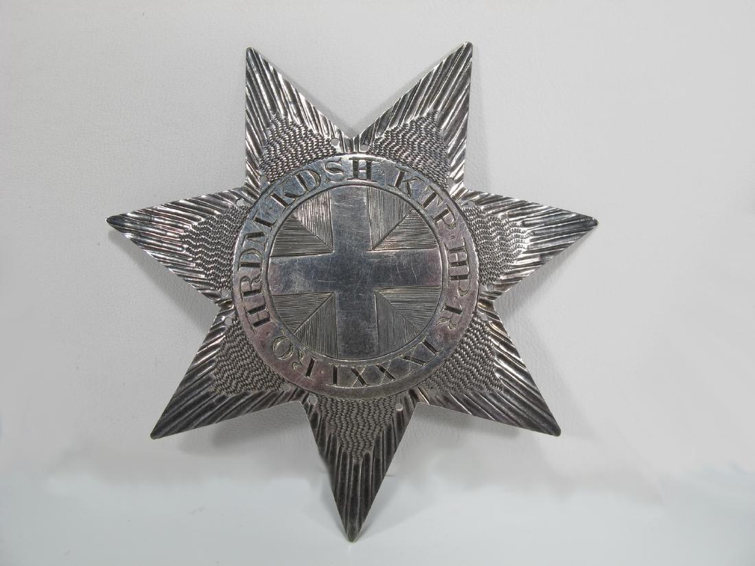 19th C silver Knights Templar Star brooch (1 of 4)
