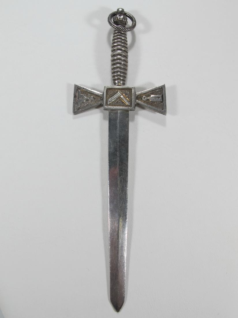 19th C Masonic British silver Knights Templar sword (1 of 6)