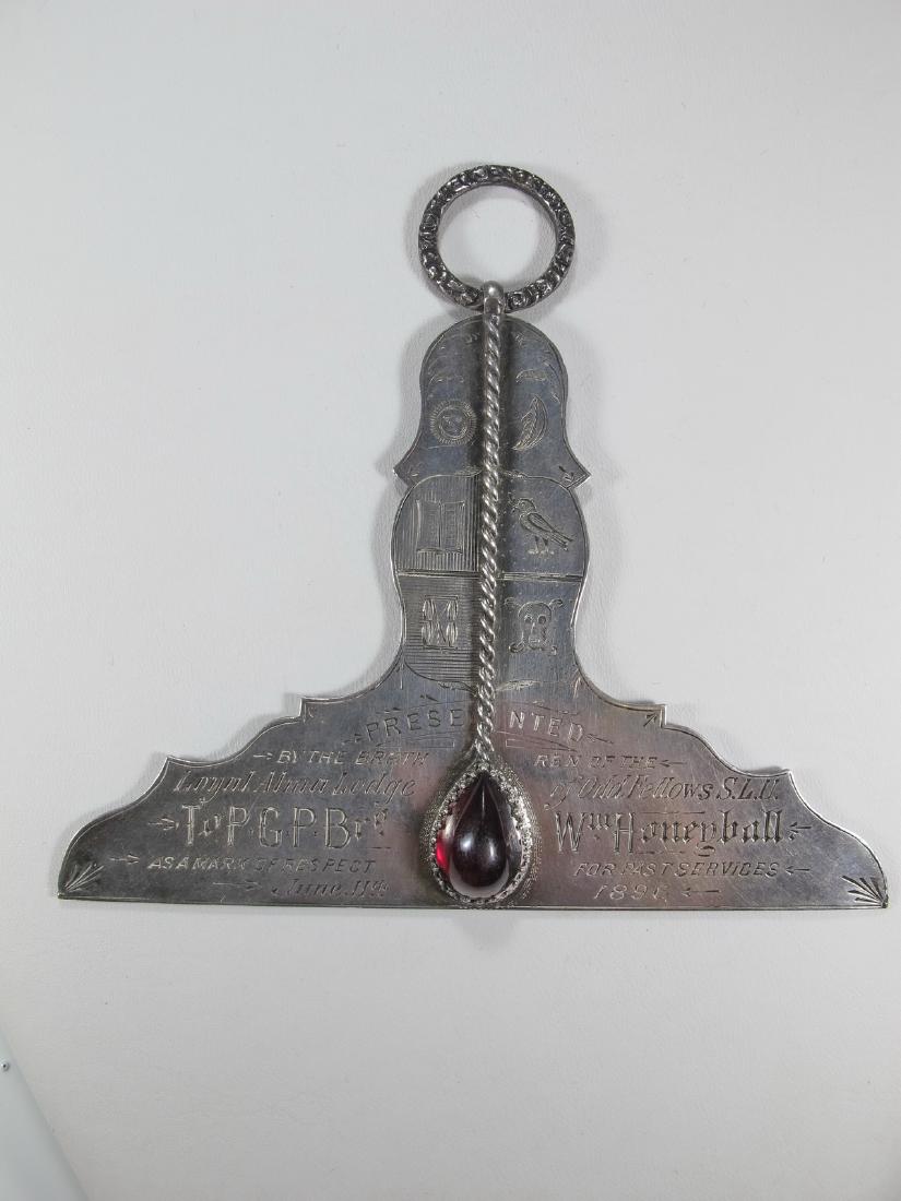 Antique Masonic silver level collar jewel (1 of 7)