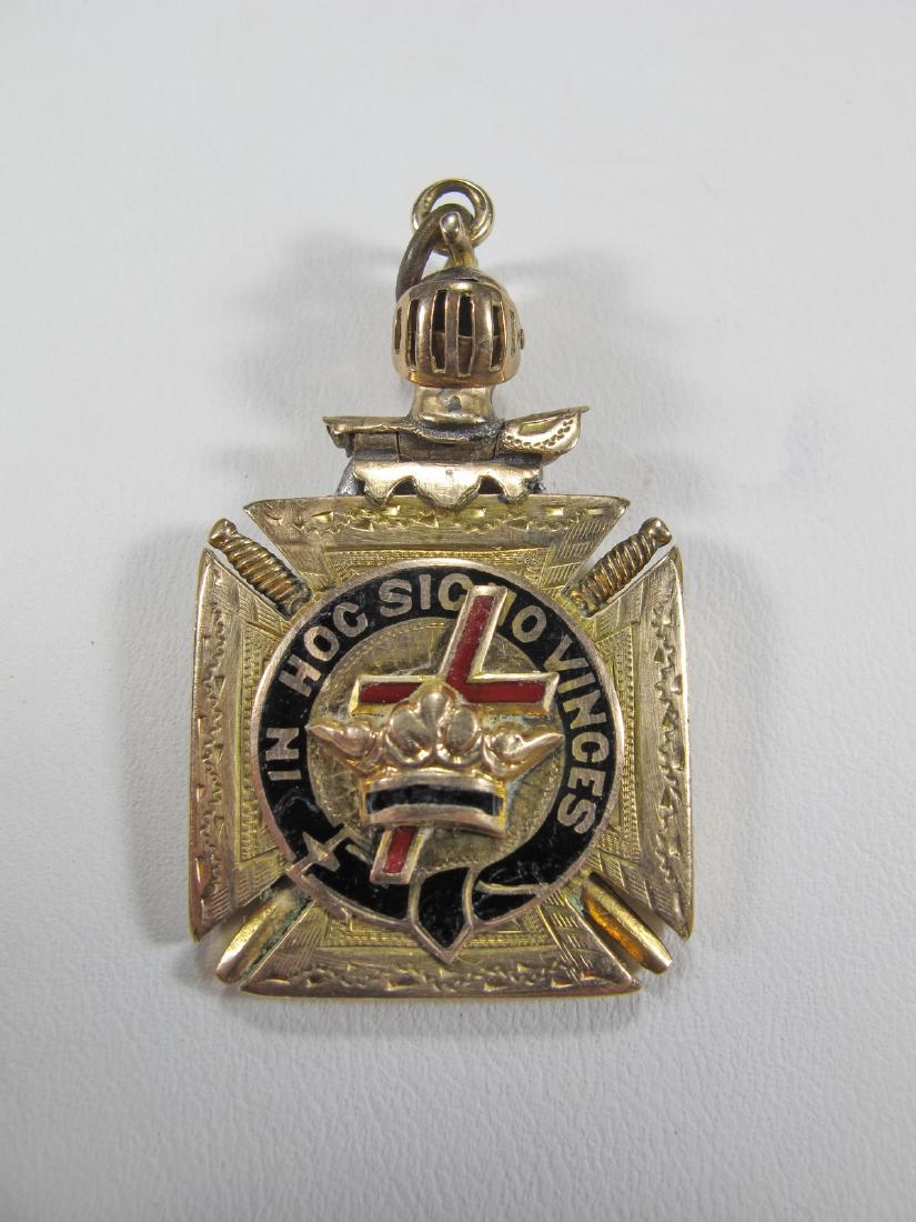 Antique Masonic 14K yellow gold Knights Templar (1 of 3)