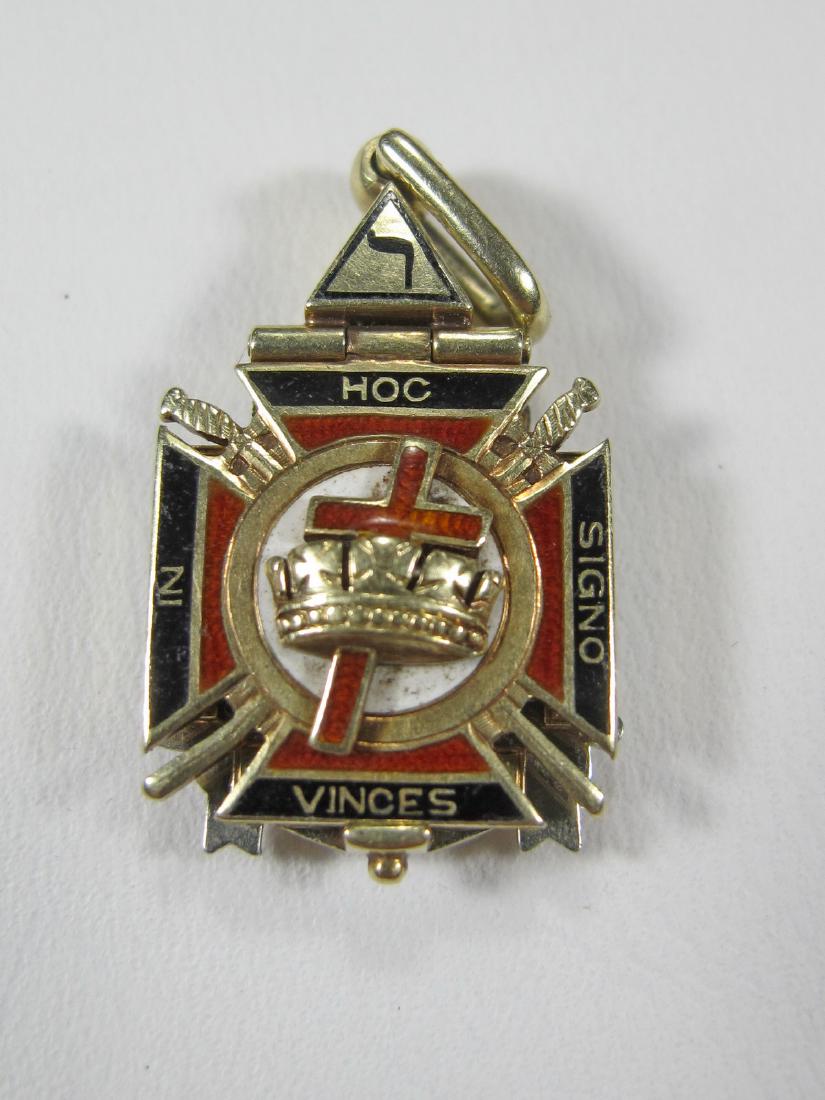 Antique Masonic 10, 14 & 18K gold enamel 32 degree (1 of 7)