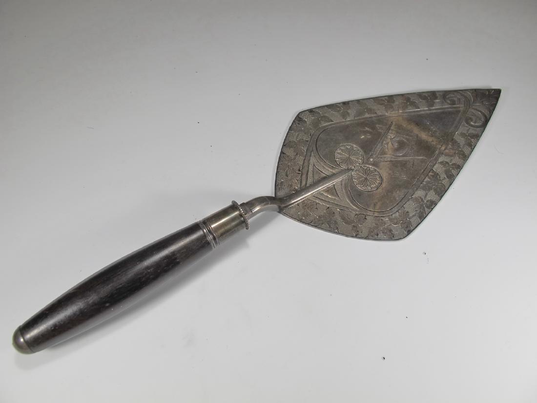 Antique Masonic in memorium sterling trowel (1 of 5)