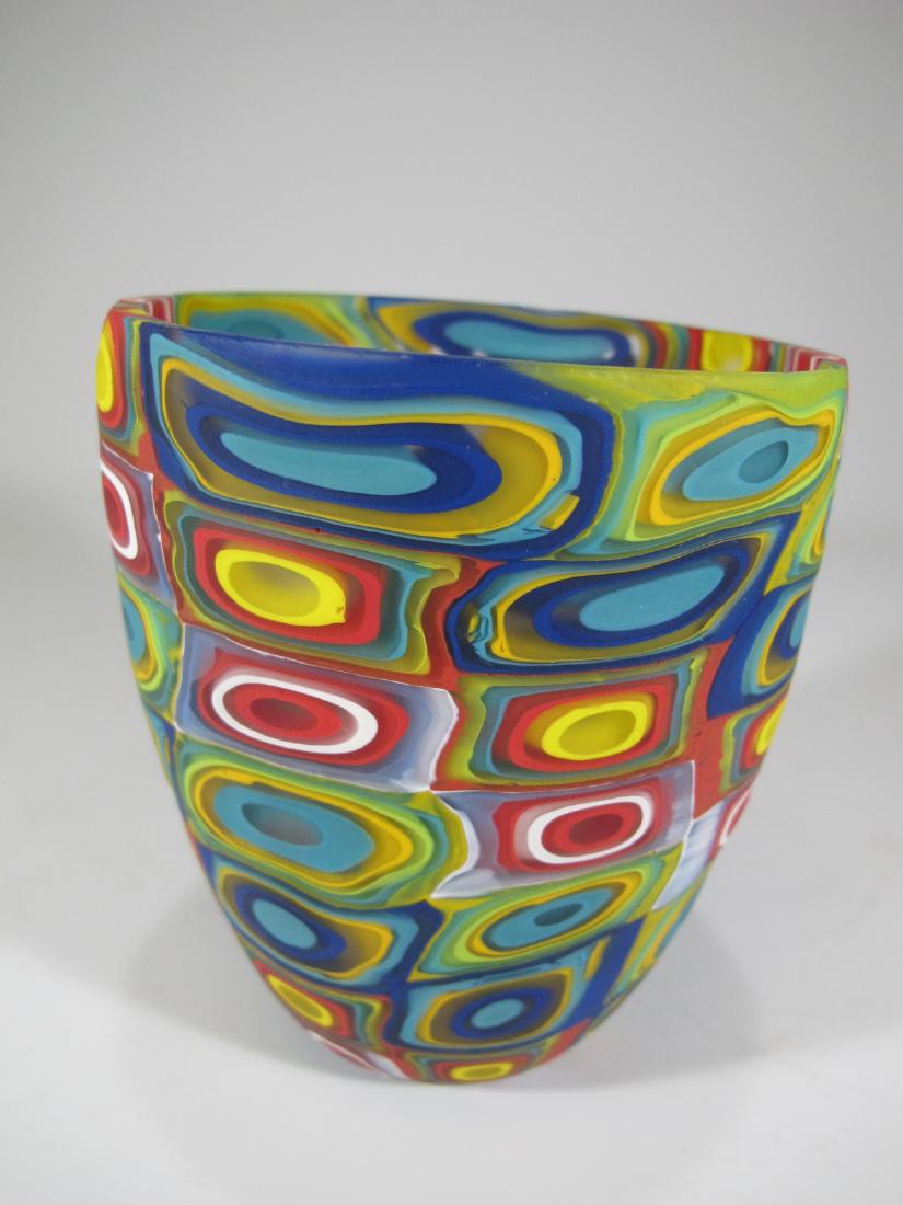 Marcus Dillon Art Glass vase, signed: Marcus Dillon Art Glass vase, signed. 5 1/4 in H x 4 5/8 in W. Shipping in USA or International please contact both UPS stores for quote: James Lawrence, UPS Store 4356, 954-463-0444, FloridaUPS@gmail
