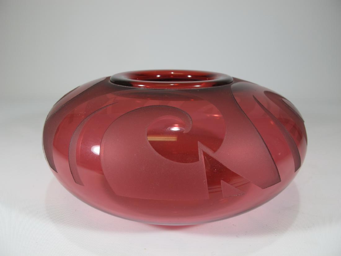 Art Deco style Correia Art glass vase, signed (1 of 6)