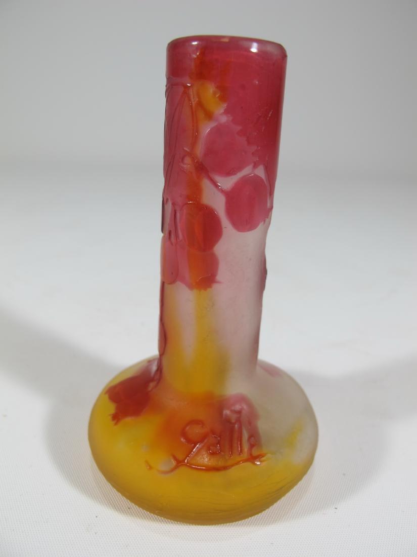 Signed Galle small cameo glass vase (1 of 6)