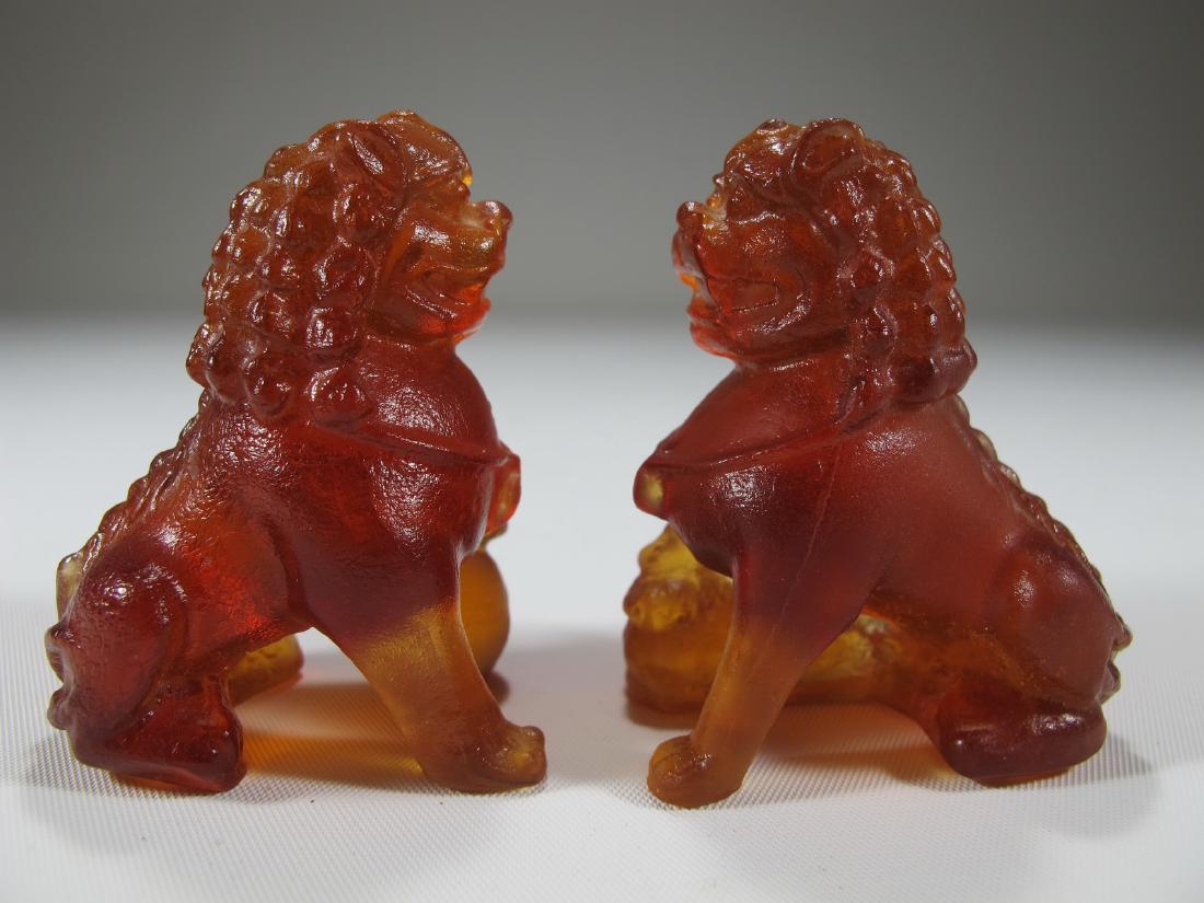 Daum, France pair of glass foodogs statues (1 of 6)
