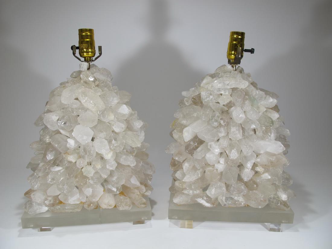 Carol Stupell style clear quartz oversized table lampse (1 of 6)