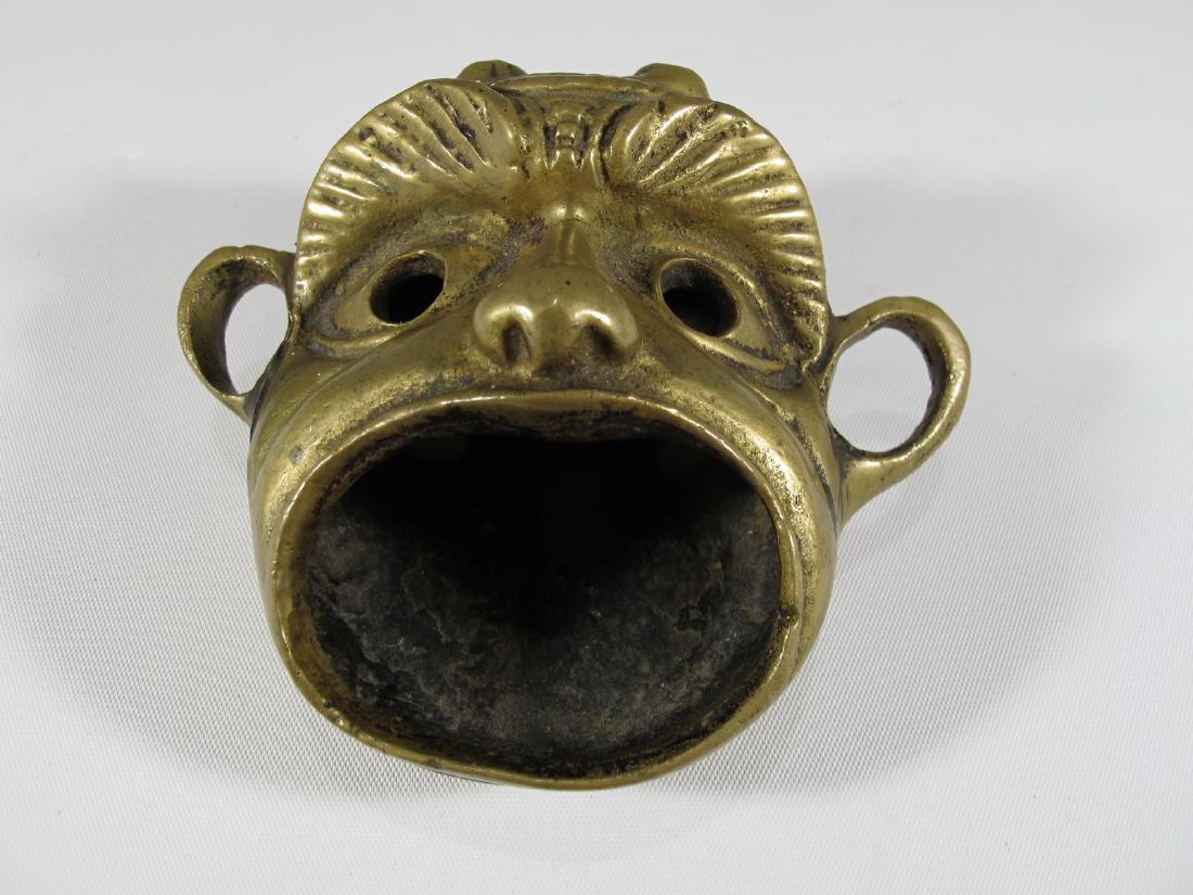 19th C Roman bronze mask: 19th C Roman bronze mask. 1 7/8 in H x 3 5/8 in W x 3 1/8 in D. Shipping in USA or International please contact both UPS stores for quote: James Lawrence, UPS Store 4356, 954-463-0444, FloridaUPS@gmai