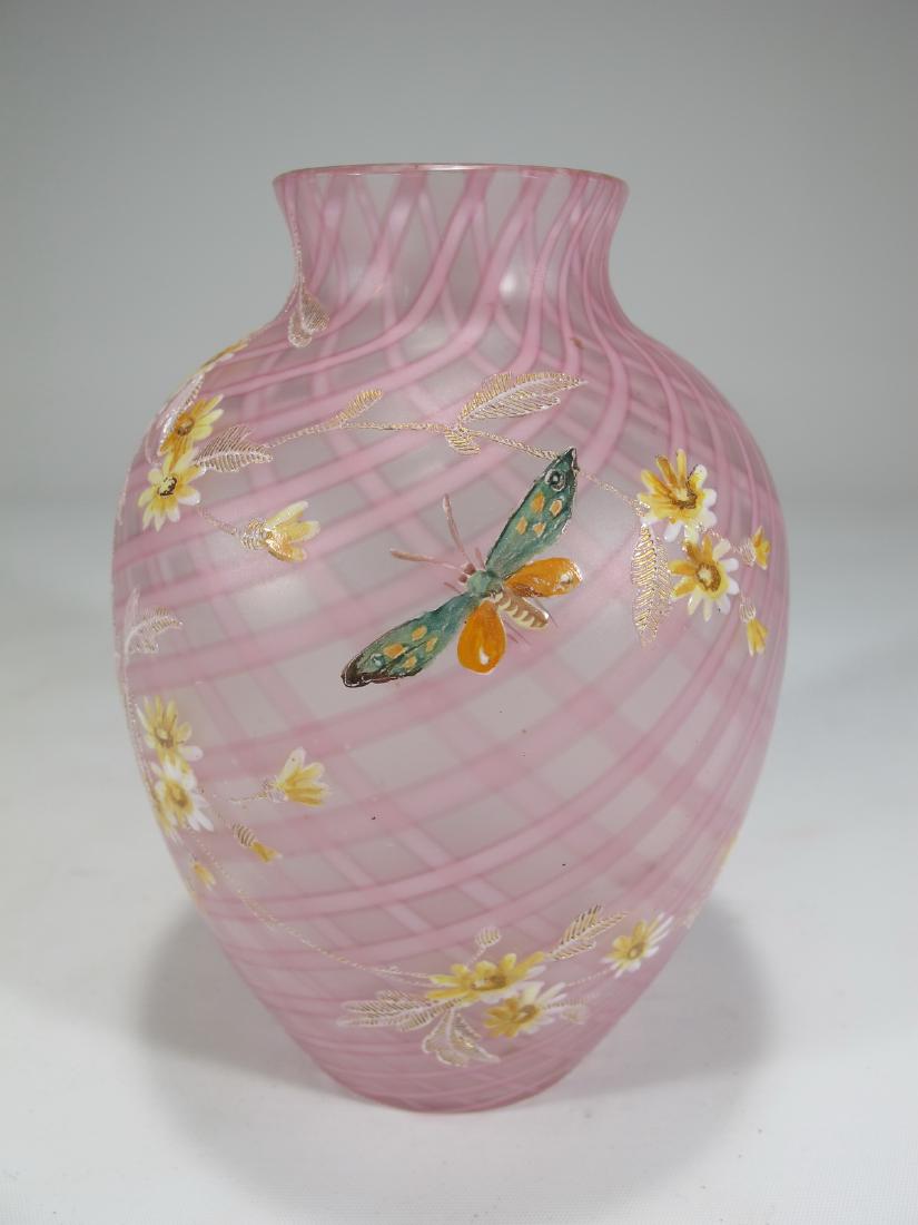 Bohemian Czech Harrach Art Glass vase: Bohemian Czech Harrach Art Glass vase. 4 3/4 in h x 3 1/4 in W. Shipping in USA or International please contact both UPS stores for quote: James Lawrence, UPS Store 4356, 954-463-0444, FloridaUPS@gmai