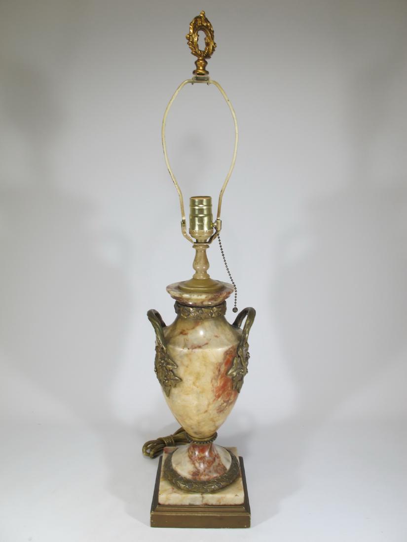 Antique French marble & bronze table lamp (1 of 8)