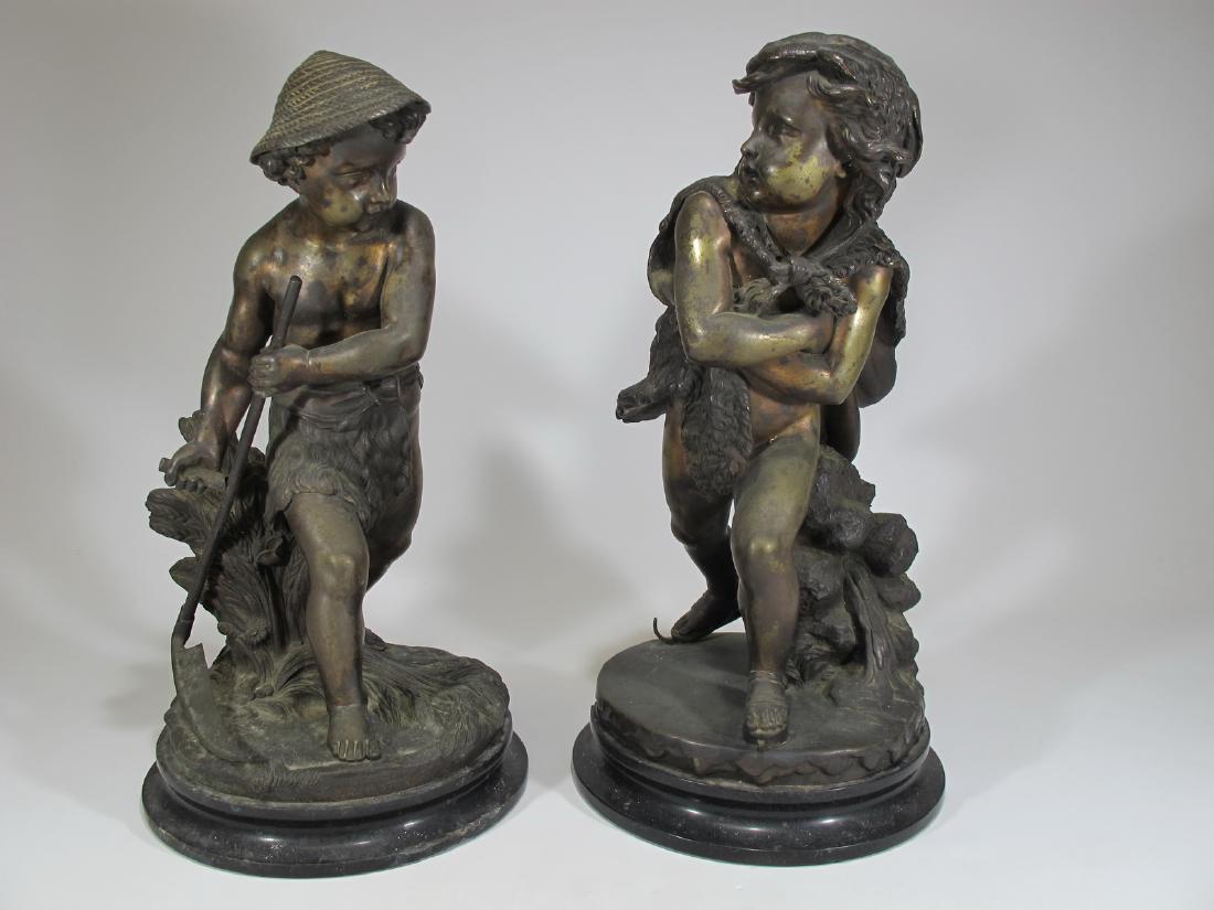 2 Antique European bronze boy statues (1 of 16)