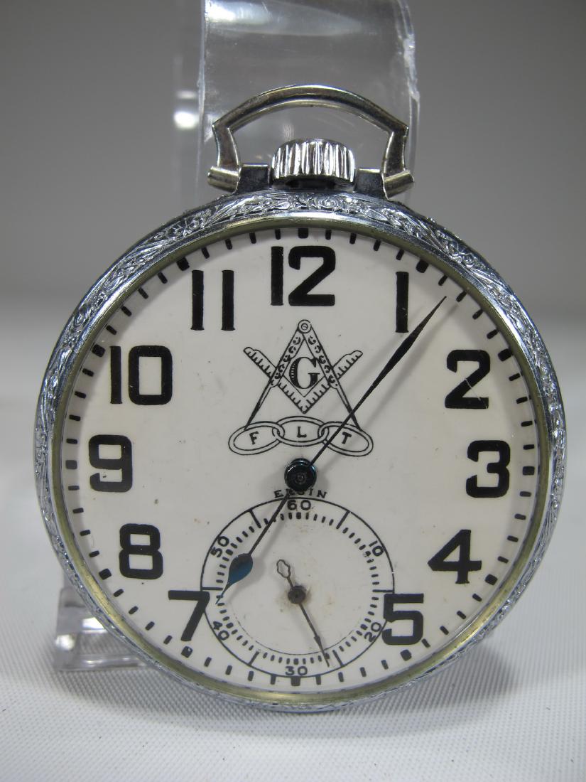 Elgin Natl. Watch Co. U.S.A. Masonic pocket watch (1 of 5)