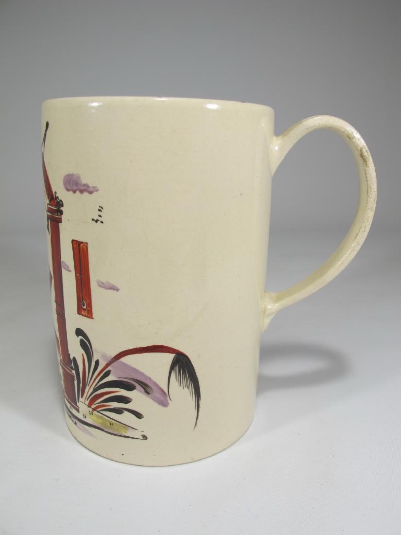 Antique Masonic Cream ware tankard (1 of 6)